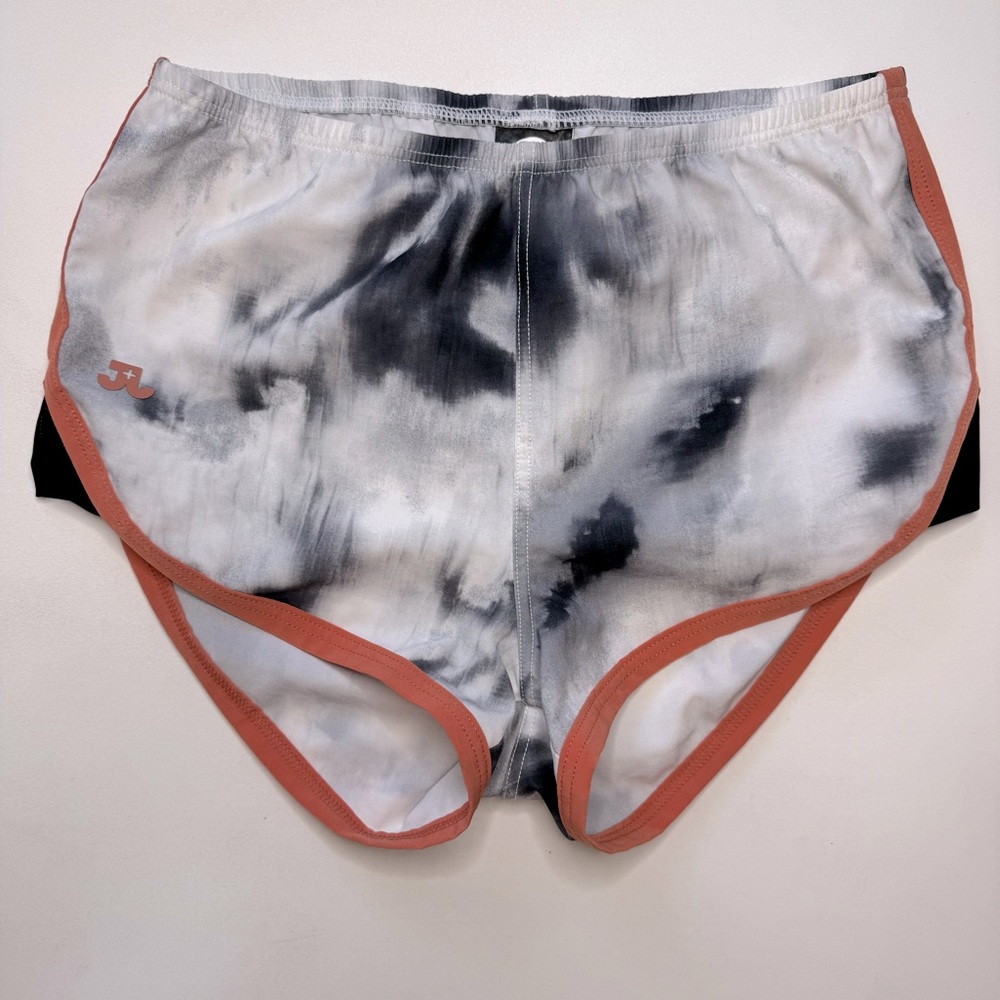 Jo + Jax YM black and white tie dye shorts
